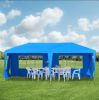 Large 10' x 20' Gazebo Canopy Party Tent with 4 Removable Window Side Walls,Wedding, Picnic Outdoor Events - Blue