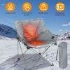 Heated Camping Chair For Adult Outdoor Activities Portable Folding Heated Chair With 3 Adjustable Heat Levels Heating Backrest Cushion Support 264LBS