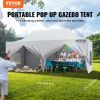 VEVOR 10x20 FT Pop up Canopy with Removable Sidewalls, Instant Canopies Portable Gazebo & Wheeled Bag, UV Resistant Waterproof