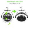 Portable Camping LED Fan 2 in 1 Outdoor Battery/USB Operated Hanging Hook Camping Hiking Travel Lantern Cooling Fan