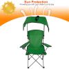 Foldable Beach Canopy Chair Sun Protection Camping Lawn Canopy Chair 330LBS Load Folding Seat